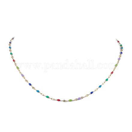 Ожерелья из эмалированной нержавеющей стали 304 NJEW-JN04788-1