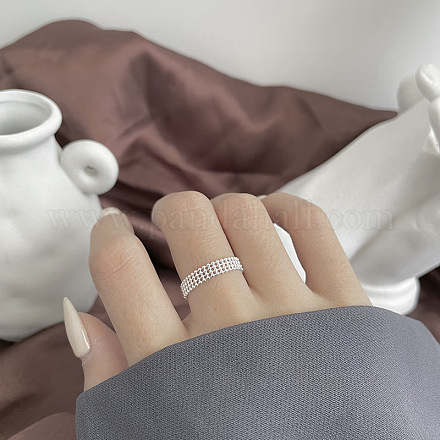 925 цепочка из круглых бусин из стерлингового серебра с регулируемыми пальцами для женщин FS-WGBA7E8-01-1