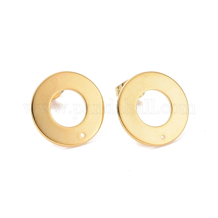 Accessoires de puces d'oreilles en 201 acier inoxydable STAS-G277-02G-1