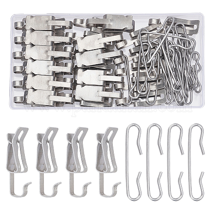 SUPERFINDINGS 60Pcs 2 Style Heat Cable Roof Clips Aluminum Roof Cable Clips Cable Spacers Platinum Roof Clips and Spacers Set Cable Wire Clips Gutter Clips Outdoor Cable Clips AJEW-FH0002-22-1