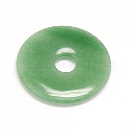 Pendenti con gemme naturali ciambella / pi disc G-L234-40mm-10-1