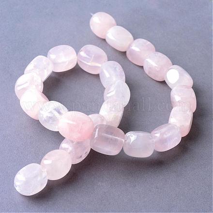 Natural Rose Quartz Beads Strands G-R356-09-1