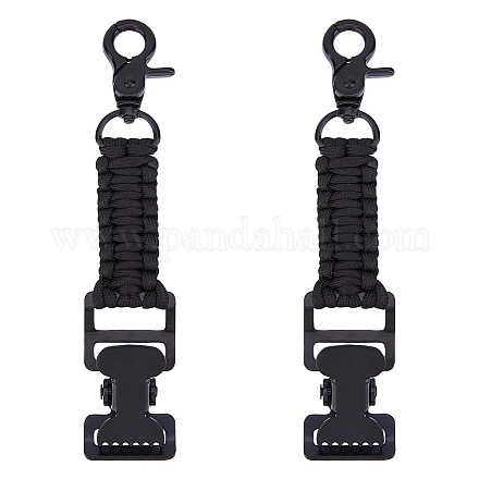 2 шт. зажим из полиэфирного волокна и железной оплетки&nbsp;AJEW-FH0005-39B-1