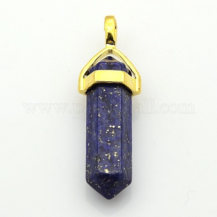Natural Bullet Gemstone Double Terminated Pointed Pendants G-N0121-10-1