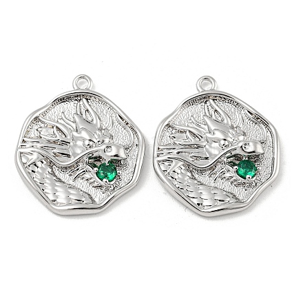 Латунные микро проложить кубического циркония подвески KK-P258-19P-03-1