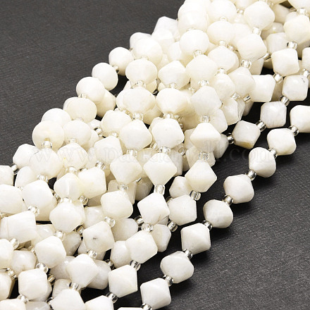 Natürlichen weißen Mondstein Perlen Stränge G-E569-C19-1