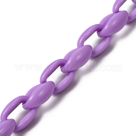 Handmade Acrylic Cable Chains AJEW-JB00690-03-1