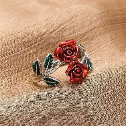 Кольца-манжеты из цинкового сплава с эмалью для женщин RJEW-U058-01P-1