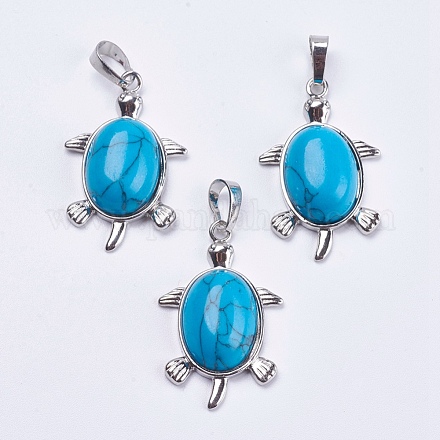 Synthetic Turquoise Pendants G-F265-01M-1