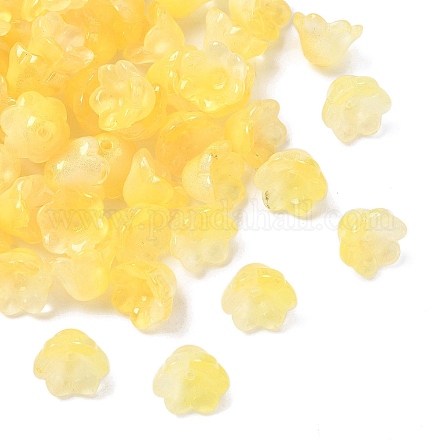 Прозрачные шапочки из стеклянных бусин GLAA-B028-01F-1