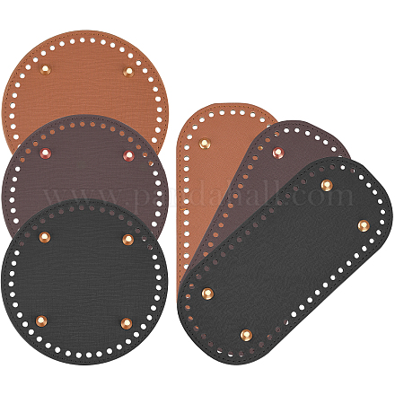 6 шт. 6 стиля искусственной кожи вязание крючком дно сумки&nbsp;DIY-PH0006-58-1