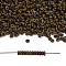 TOHO 11/0 Demi Round Beads, Japanese Seed Beads, (614) Matte Color Iris Brown, 2.2x0.9mm, about 1733pcs/10g