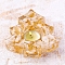 Natural Citrine & Resin Candle Holder Molds, Christmas Tree, 110x110x31mm, Inner Diameter: 45mm