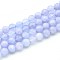 Natural Quartz Beads Strands, Dyed, Round, Imitation Aquamarine, Lavender, 6~6.5mm, Hole: 0.9~1mm, about 60~63pcs/strand, 14.96~15.35 inch(38~39cm)