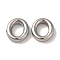 Non-Tarnish 304 Stainless Steel Beads, Oval, Stainless Steel Color, 11x10x3mm, Hole: 1.2mm