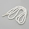Plastic Beads Cord, White, 6~7mm