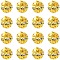 30Pcs Alloy Rhinestone Beads, Hollow, Round, Golden, 8x7.5mm, Hole: 1mm, 30pcs