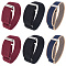 3 Pair 3 Styles Polyester Shirt Sleeve Holders, Elastic Adjustable Armband, with, Mixed Color, 20~29mm, 1 pair/style