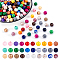 360Pcs 30 Colors Wood European Beads, Large Hole Beads, Round, Mixed Color, 16x14.5mm, Hole: 4mm, 12pcs/color
