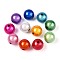 Spray Painted Acrylic Beads, Miracle Beads, Round, Bead in Bead, Mixed Color, 14mm, Hole: 2.5mm, about 353pcs/500g