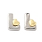 Brass Beads, Platinum & Golden, Letter L, 10.5x7.5x7.5mm, Hole: 5x4mm