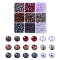 9 Styles Glass Beads, Faceted, Rondelle, Mixed Color, 6x4.5~5mm, Hole: 1mm, 60pcs/style