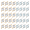 40Pcs 2 Colors  Cubic Zirconia Link, with Brass Findings, Diamond, Platinum & Light Gold, 15x9x4.5mm, Hole: 1mm, 20pcs/color