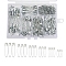 Iron Locking Stitch Marker Kits, Knitting Tools, Platinum, 12x8.5x2.3cm