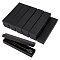 Cardboard Paper Necklace Boxes, Rectangle, Black, 24x5.6x3.55cm