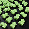 Opaque Acrylic Pendants, Bear, Light Green, 20x13.5x10.5mm, Hole: 1.4mm, about 400pcs/500g