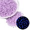 FGB Grade A Transparent Glass Seed Beads, Rondelle, Luminous Glow in the Dark, Center Dyed, Faceted, Medium Orchid, 4x3mm, Hole: 1.2~1.6mm, about 6081pcs/pound