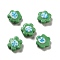 Handmade Lampwork Beads, Flower, Medium Sea Green, 18~19x20.5x8.5mm, Hole: 1.6mm