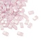 Glass 2-Hole Baking Paint Glass Seed Beads, Rectangle, Pink, 5x2.5x2mm, Hole: 0.8mm, about 200pcs/bag