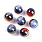 Gradient Color Resin Beads, Pearlized, Round, Midnight Blue, 16mm, Hole: 2.5mm