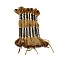Polyester Embroidery Floss, Cross Stitch Threads, Dark Khaki, 1mm, about 8.75 Yards(8m)/Bundle