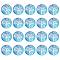 Half Round/Dome Tree Pattern Glass Flatback Cabochons for DIY Projects, Light Sky Blue, 25x6mm