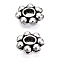 Tibetan Style Alloy Beads Daisy Spacer Beads, Cadmium Free & Lead Free, Granulated Beads, Flower, Antique Silver, 6x1.5mm, Hole: 1.5mm