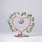 Natural Green Aventurine Chips Love Heart Tree Decorations, Copper Wire Feng Shui Energy Stone Gift for Home Desktop Decoration, 150~155x80~85x135~140mm