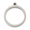 Non-Tarnish 304 Stainless Steel Laser Cut Pendants, Ring Charm, Stainless Steel Color, 22.5x20x3mm, Hole: 2mm