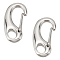 304 Stainless Steel Key Ring Connection Clasps Belt Clip for Keys 26x12.5x6mm, 2pcs/bag, Stainless Steel Color, 26x13x4.5mm, Hole: 6x4mm