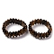 Bicone Natural Tiger Eye Beads Stretch Bracelets for Women Men, Inner Diameter: 2-1/4~ 2-1/2 inch(5.75~6.45cm)