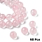 60Pcs Natural Rose Quartz Beads, Round, 6~6.5mm, Hole: 1mm