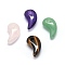 Natural Mixed Stone Pendants, Magatama, 23x12~13x7~8mm, Hole: 3mm