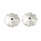 CCB Plastic Beads, Flower, Platinum, 12x3.5mm, Hole: 1.5mm