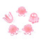 Spray Paint ABS Plastic Imitation Pearl Beads, Flower, Light Coral, 10x11x8.5mm, Hole: 1.4mm