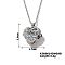 Brass Micro Pave Cubic Zirconia Heart Pendant Necklace Fashion Jewelry, Clear AB, show in picture