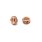 Brass Rhinestone Spacer Beads, Flat Round, Rose Gold, Crystal, 10x5.5mm, Hole: 5.5mm