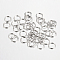 Iron Open Jump Rings, Platinum, 8x0.7mm, 21 Gauge, Inner Diameter: 6.6mm, about 12500pcs/1000g