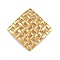304 Stainless Steel Pendants, Ion Plating(IP), Real 18K Gold Plated, Rhombus, 40.5x40.5x1.5mm, Hole: 1.6mm