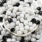 Glass Beads, Faceted, Rondelle, Black, 10x8mm, Hole: 1mm, about 51pcs/46g